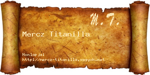 Mercz Titanilla névjegykártya